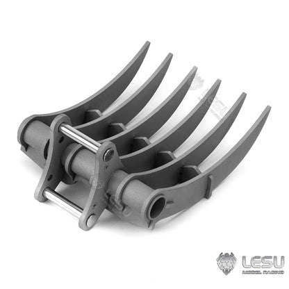 LESU 1/14 simulation hydraulic excavator PC360, wheel excavator, small short tail modified quick-detach metal rake bucket accessories