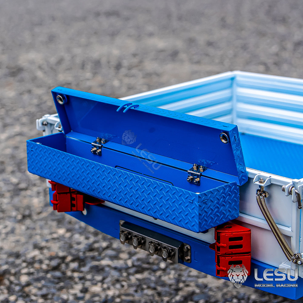 LESU 1/14 Tamiya engineering truck special semi-trailer hydraulic lift tailgate high load equipped with airbag suspension small wheel