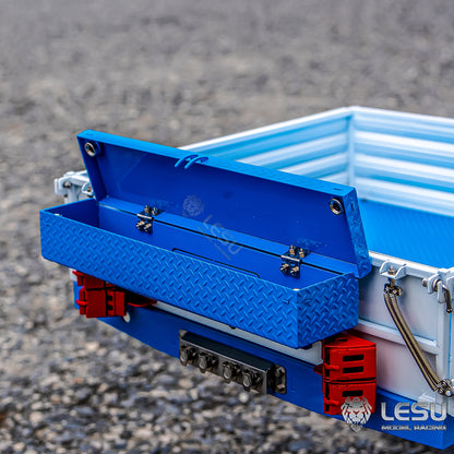 LESU 1/14 Tamiya engineering truck special semi-trailer hydraulic lift tailgate high load equipped with airbag suspension small wheel