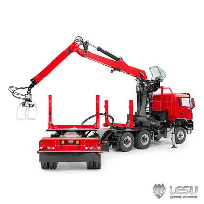 LESU 1/14 Truck-Mounted Log Grabber with Rotating Hydraulic Timber Crane - Simulation Engineering Vehicle LS-Z0073