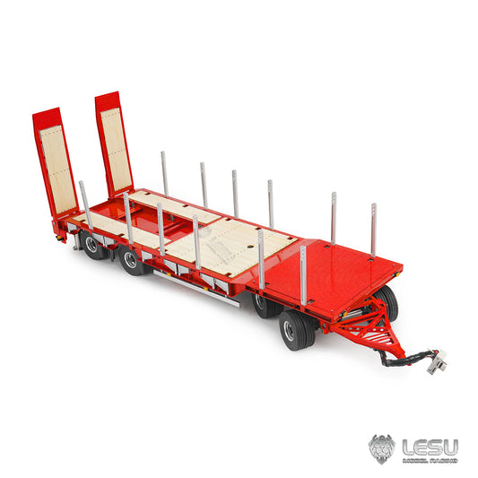 LESU 1/14 Hydraulic Engineering Trailer Small Wheel Trailer LS-A0049 Suitable for Tamiya Dump Truck Heavy Duty Tractor