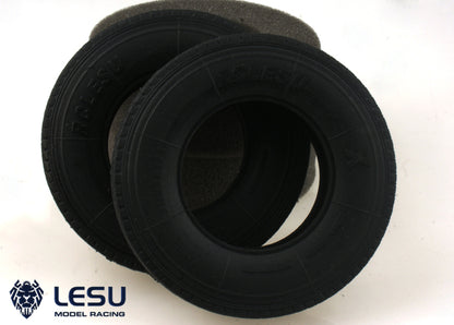 1/14 truck Tamiya tractor simulation striped road tire skin high quality rubber mud truck tire model LESU