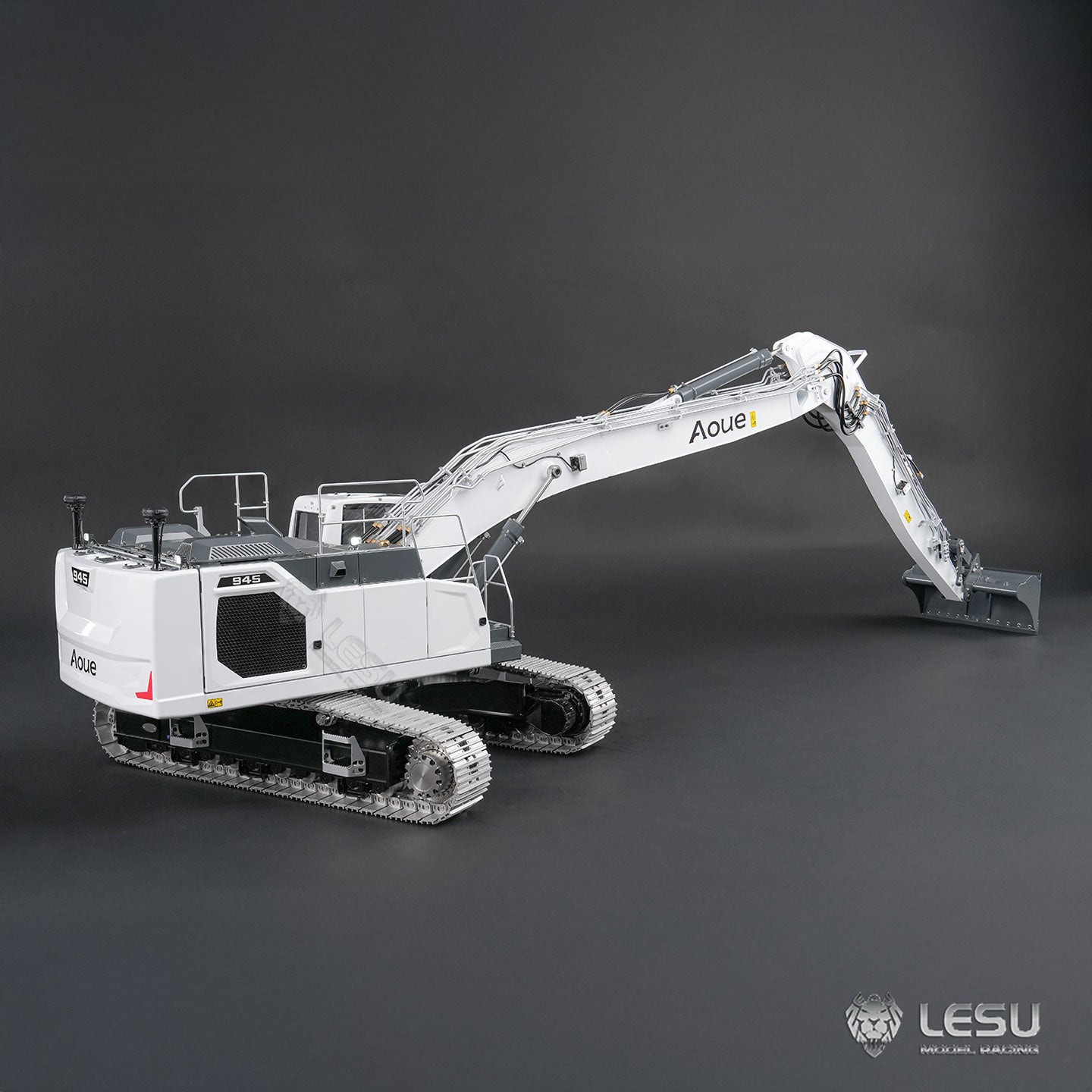 1/14 scale engineering remote-controlled hydraulic model CNC 7-way directional valve Aoue-945 long boom excavator BA-B0034