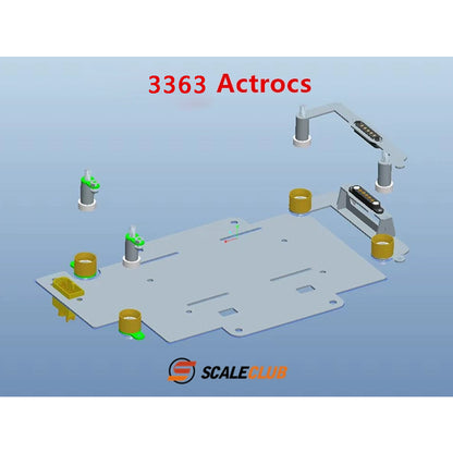 scaleclub 1/14 Tamiya tractor truck magnetic high roof kit battery modification European style