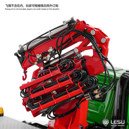 1/14 8×8 loader truck models 3348 and 3363 with truck‑mounted crane, can be fitted with LS‑Z0080 extension jib by LESU.