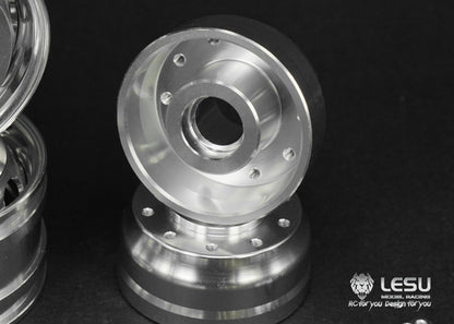 1/14 truck aluminum alloy wheel Tamiya tractor W-2043 wide wheel 10 holes oval front wheel model LESU