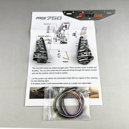 Scaleclcub model RC 1/14 Volvo Tamiya Fh750 integrated flowing headlight