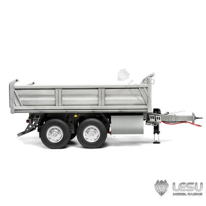 LESU 1/14 dump truck with central hydraulic cylinder lifting CNC bucket LS-A0051-A