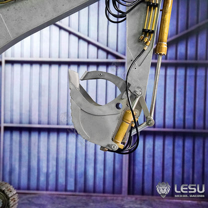 LESU 1/14 simulation hydraulic excavator PC360, wheel excavator, small short tail modified quick change hydraulic grab bucket attachment