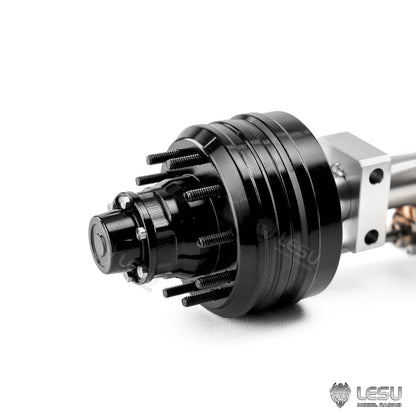 LESU 1/14 model drum brake non-powered two-wheel axle (brake state) Q-9072-A
