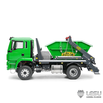 LESU 1/14 Truck 4*4 Hydraulic 4 Valve Rocker Tipper Loader High-end Neat Integrated Welded Copper Pipe