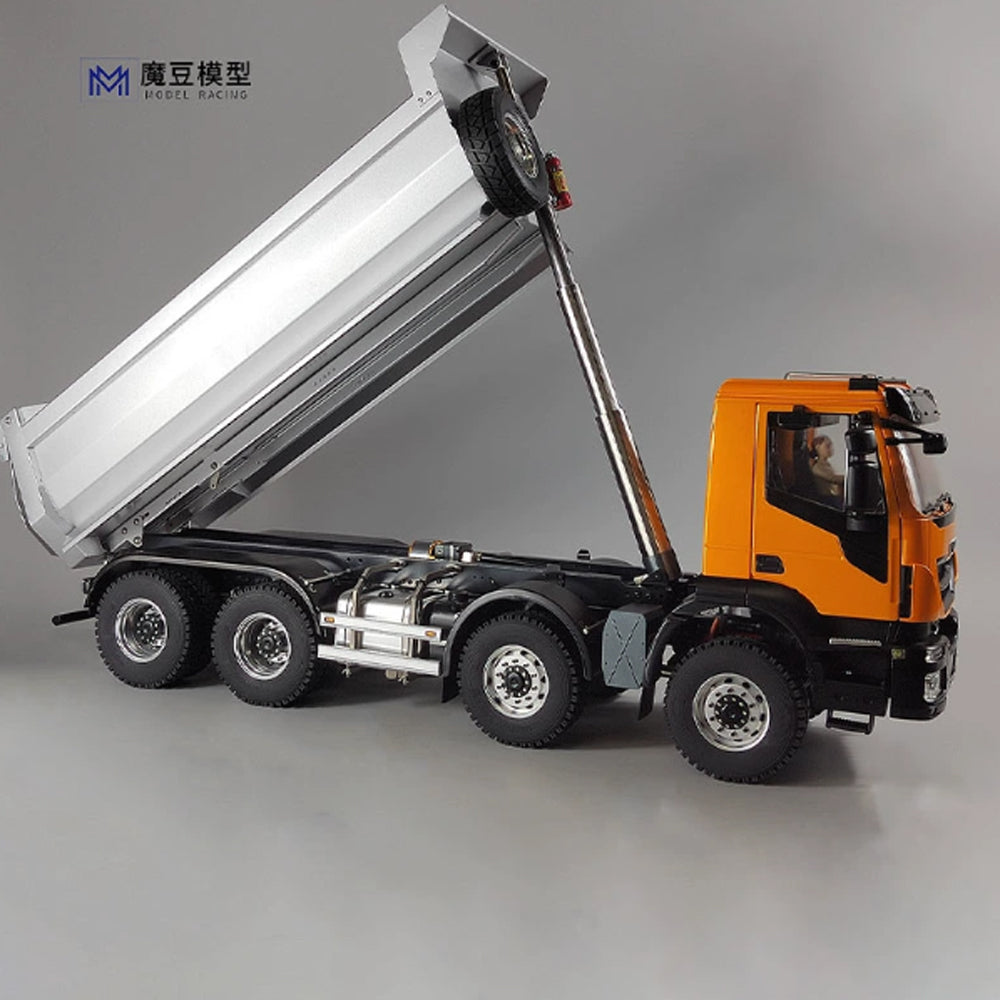 MD Model 1/14 Iveco 8X4 Dump Truck Complete Vehicle Integrated Axle Set Electric Remote Control Vehicle