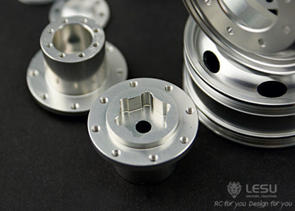 1/14 Truck rear wheel hub W-2010 Tamiya tractor aluminum alloy wheel hub DIY mud truck model accessories LESU
