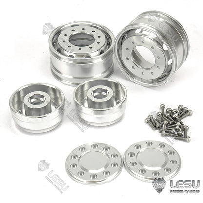 LESU 1/14 Tamiya tractor truck dump truck model aluminum alloy 10 holes front wide wheel hub W-2041
