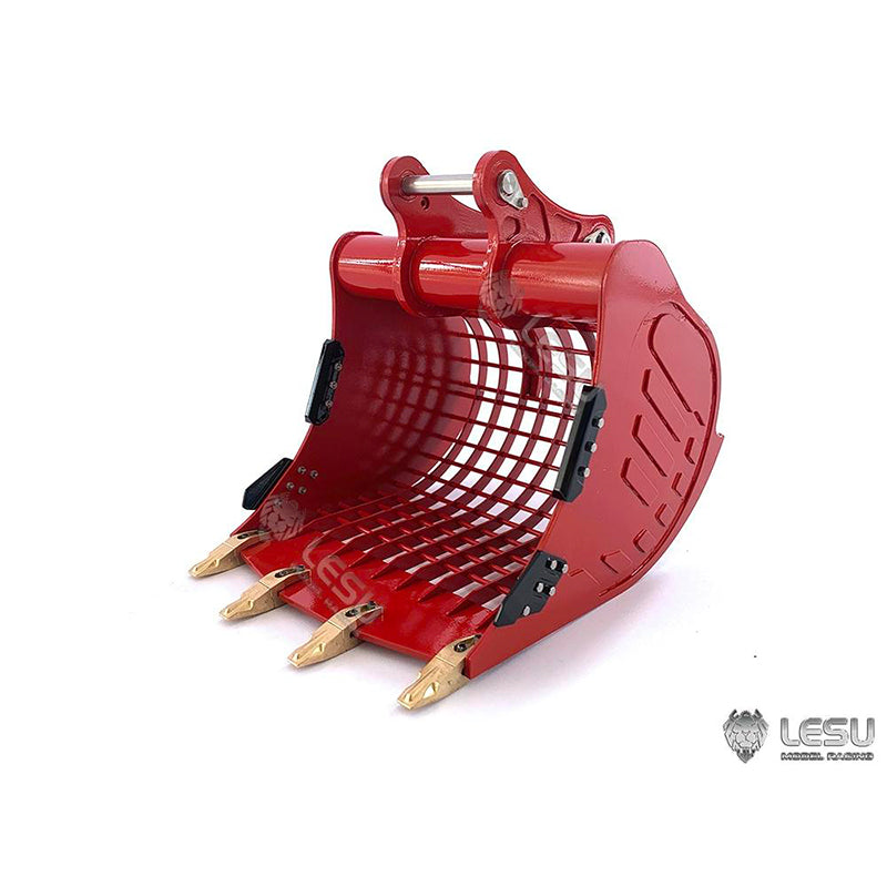 LESU 1/14 Engineering Machinery Model Excavator ET35 Modified Quick-Removal Metal Grille Bucket Accessories