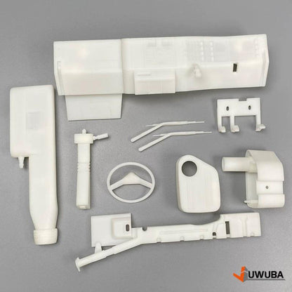 JX Model JUWUBA White 3D Printed Right Rudder Plate for RC 1/14 F2000 Truck Model Toy Metal Cabin Parts