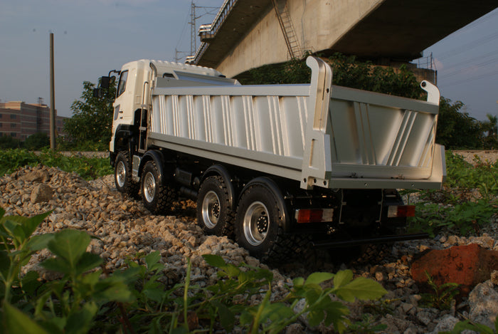 LESU 1/14 Hino Simulation Hydraulic Dump Truck Model Full Drive 8X8 Differential Lock Central Differential