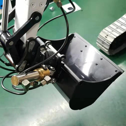 MTRC 1/14 Remote Control Hydraulic Model Excavator with Hydraulic Rotating and Tilt Wide Mouth Leveling Bucket