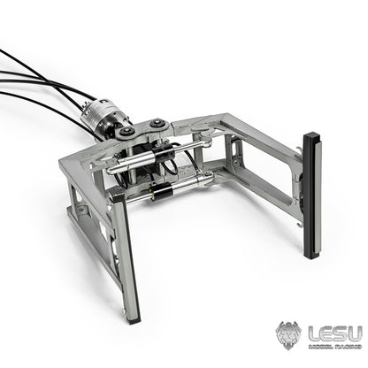 LESU 1/14 Truck Remote Control Model Metal Toy Hydraulic Roll-on/Roll-off Crane Full Unloading Truck LS-A0047 Brick Clamp