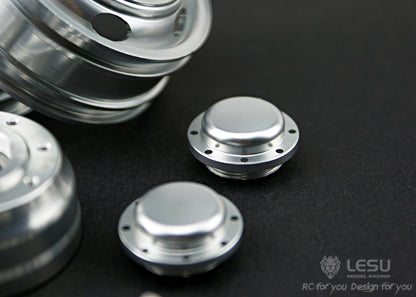1/14 truck front axle wheel hub W-2009 narrow tire aluminum alloy wheel hub Tamiya tractor mud head model LESU