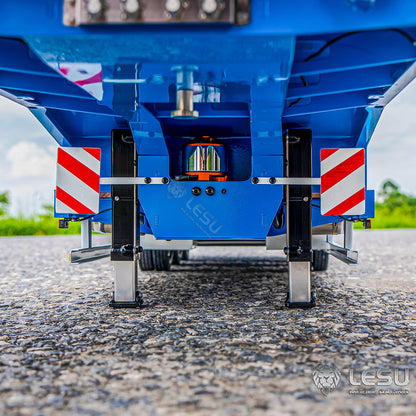 LESU 1/14 Tamiya engineering truck special semi-trailer hydraulic lift tailgate high load equipped with airbag suspension small wheel