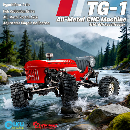 Aresc TG-1 Rock Crawler MK1330 Vintage Tractor 1/10 Scale Full Metal CNC Precision Machined