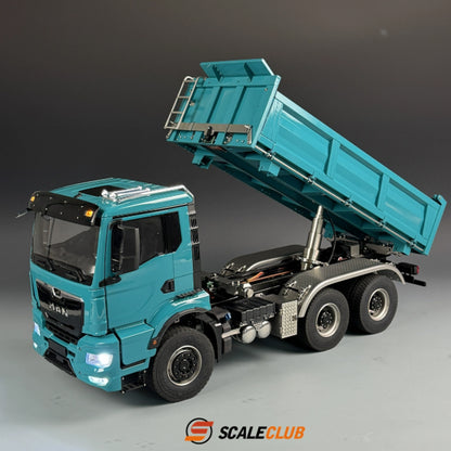 SCALECLUB 1/14 MAN TGS Mud Head Three-way Hydraulic Dump Full Metal Remote Control Truck Model