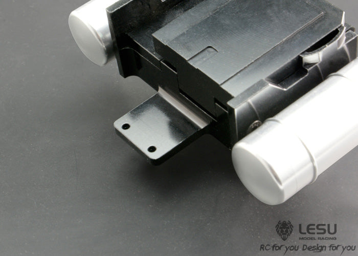 1/14 truck Tamiya tractor G-6061 simulation battery box gas tank DIY mud head modification wiring LESU
