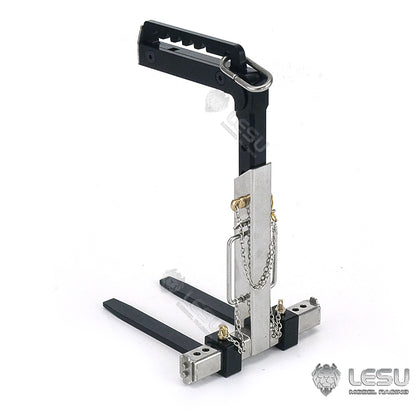 LESU 1/14 simulation remote control model toy truck crane manual balance metal plate fork attachment