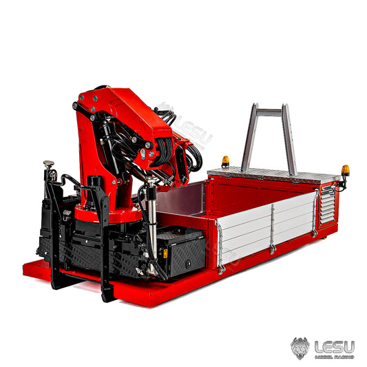 LESU 1/14 Truck 8X8 Roll-on/Roll-off Truck Upgrade Kit Fully Unloaded 7-Valve Truck-mounted Crane Ballast Bucket Assembly