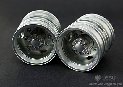 1/14 Truck rear wheel hub W-2010 Tamiya tractor aluminum alloy wheel hub DIY mud truck model accessories LESU
