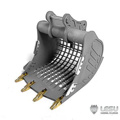 LESU 1/14 Engineering Machinery Model Excavator ET35 Modified Quick-Removal Metal Grille Bucket Accessories