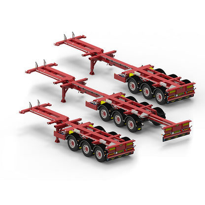 Nooxion 1/14 scale 20-40 feet telescopic multi-purpose container skeleton trailer