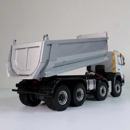 JDMODEL static point 1/14 tractor remote control hydraulic dump truck model 8X8 mud engineering vehicle