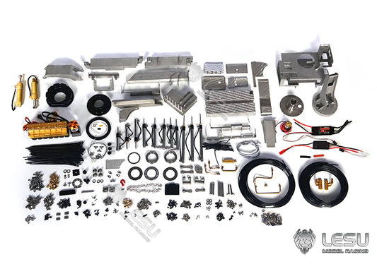 LESU 1/14 Truck Remote Control Model New Upgraded Hydraulic Seven-way Reversing Valve Truck Crane Metal Toy