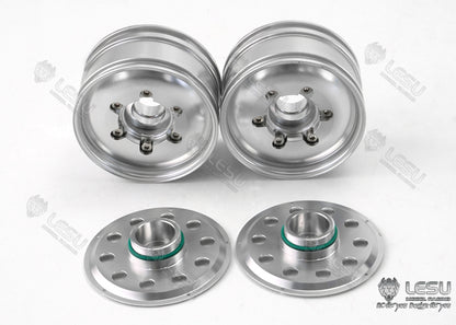 1/14 truck toy aluminum alloy front wheel hub wide tire W-2053 Tamiya tractor universal modified model accessories