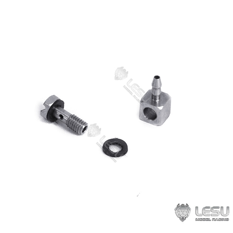 Hydraulic model modified stainless steel precision M3 thread bend straight through nozzle 2.5*1.5MM nylon oil pipe installation