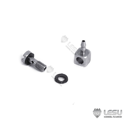 Hydraulic model modified stainless steel precision M3 thread bend straight through nozzle 2.5*1.5MM nylon oil pipe installation