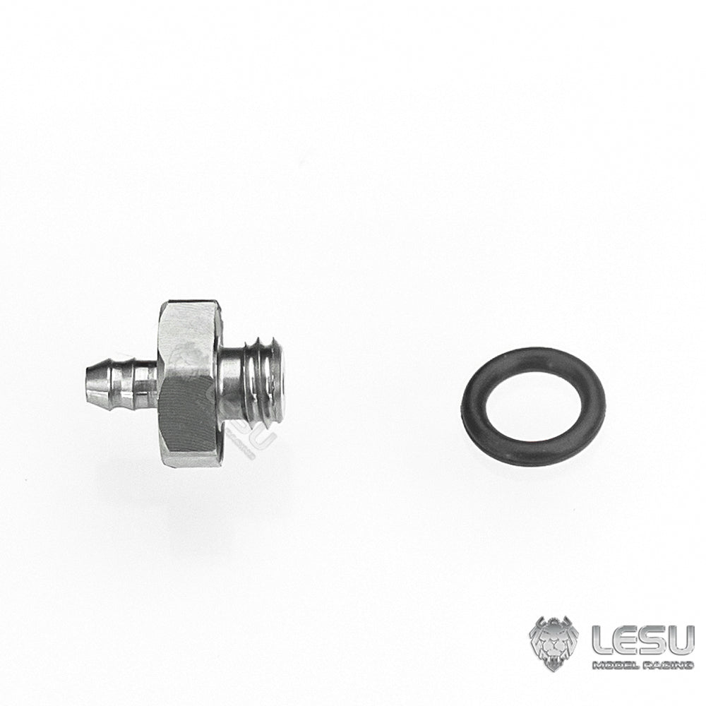LESU Y-1565-A modified stainless steel precision M2 straight-through nozzle suitable for nylon 2*1MM oil pipe