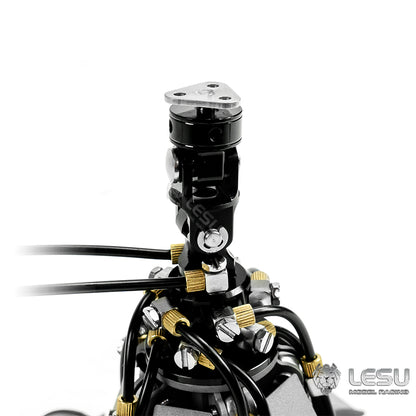 LESU 1/14 construction machinery remote control truck with crane model toy modification and upgrade hydraulic metal grab attachment