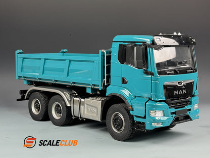 SCALECLUB 1/14 MAN TGS Mud Head Three-way Hydraulic Dump Full Metal Remote Control Truck Model