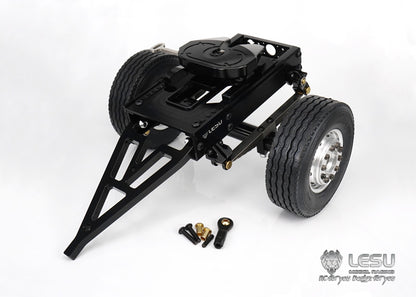 LESU 1/14 RC Truck Transfer Trailer Model Single Axle Trailer Dump Truck Accessories