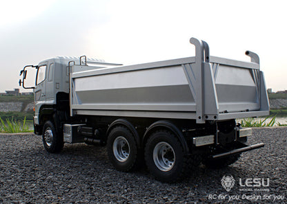 LESU1/14 Hino simulation truck 6X6 three-axle drive hydraulic dump truck differential lock axle remote control model