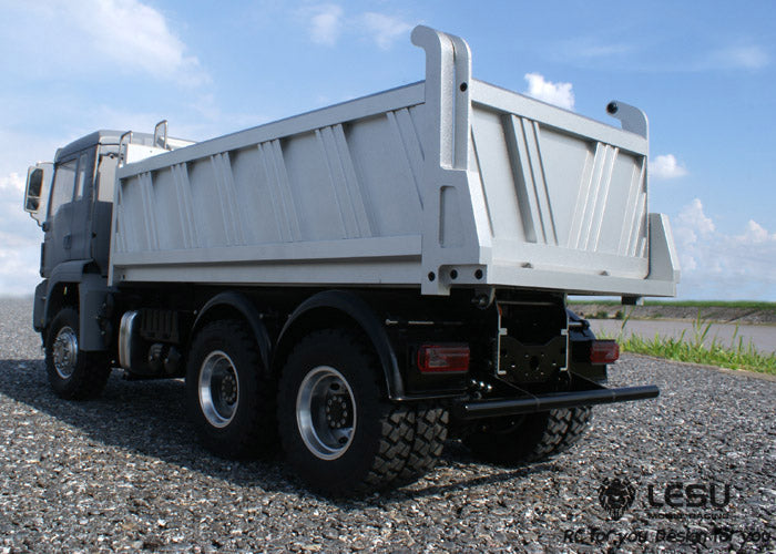 LESU 1/14 Tamiya 6X6 three-axle hydraulic dump truck remote control model toy new drive differential lock axle