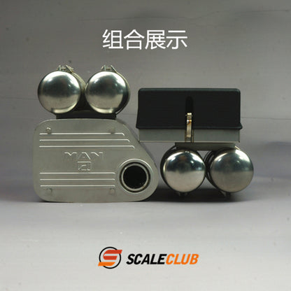 Scaleclub 1/14 JX F2000 tractor truck mud head upgrade metal battery box gas tank