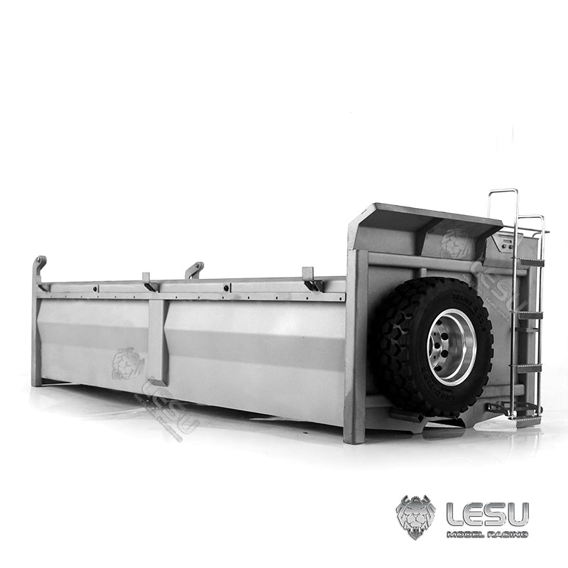 LESU 1/14 Tamiya MAN 8X8 hydraulic dump truck model modified stainless steel one-way bucket