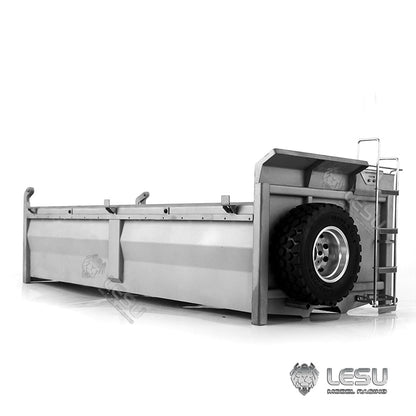 LESU 1/14 Tamiya MAN 8X8 hydraulic dump truck model modified stainless steel one-way bucket