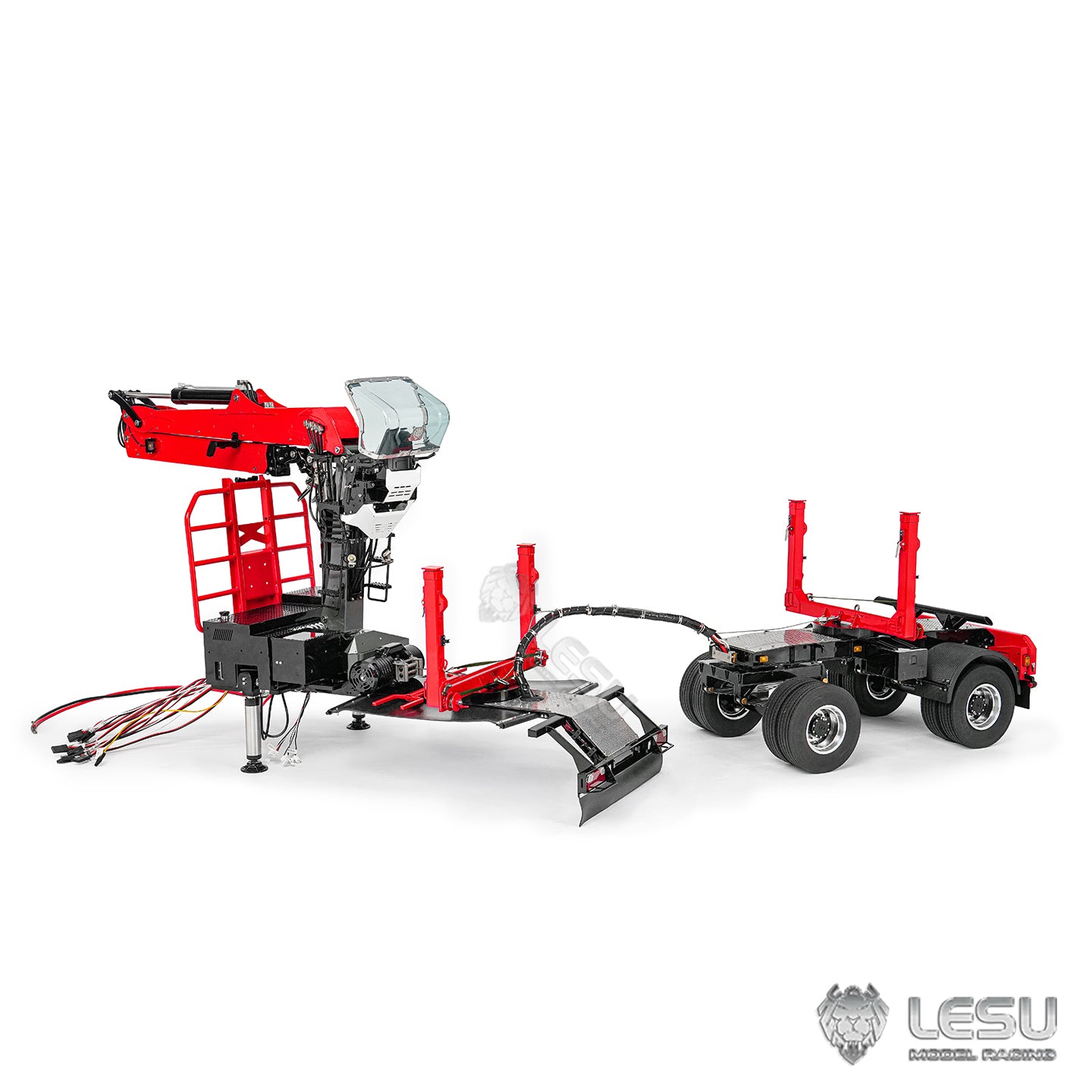 LESU 1/14 Truck-Mounted Log Grabber with Rotating Hydraulic Timber Crane - Simulation Engineering Vehicle LS-Z0073