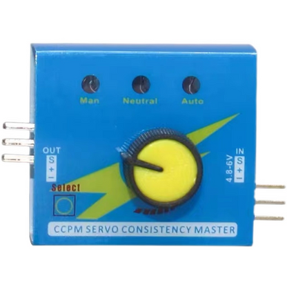 Simple servo tester with three indicator lights
