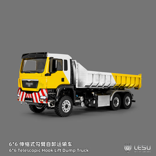1/14 TGS 6×6 Telescopic Full‑Dump Roll‑Off Truck, 1‑Pump 5‑Spool Valve V2.0, LESU LS‑Z0094